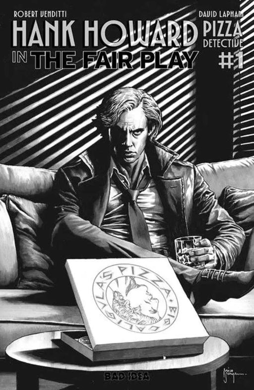 Hank Howard Pizza Detective The Fair Play #1 (One Shot) Cover B Mico Suayan Noir Bw Variant Bad Idea