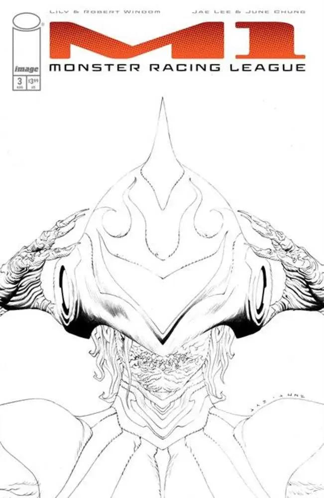 M1 Monster Racing League #3 Cover C 1 in 25 Jae Lee Black & White Variant Image Comics