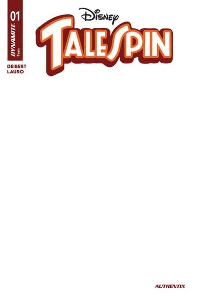 Talespin #1 Cover G Blank Authentix Variant Dynamite Entertainment