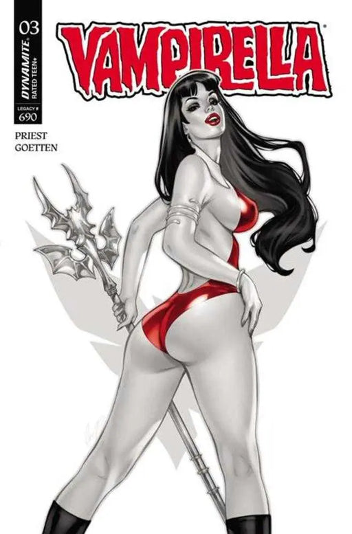 Vampirella (2026) #3 Cover Q Inc 1:7 Elias Chatzoudis Bw Variant Dynamite Entertainment