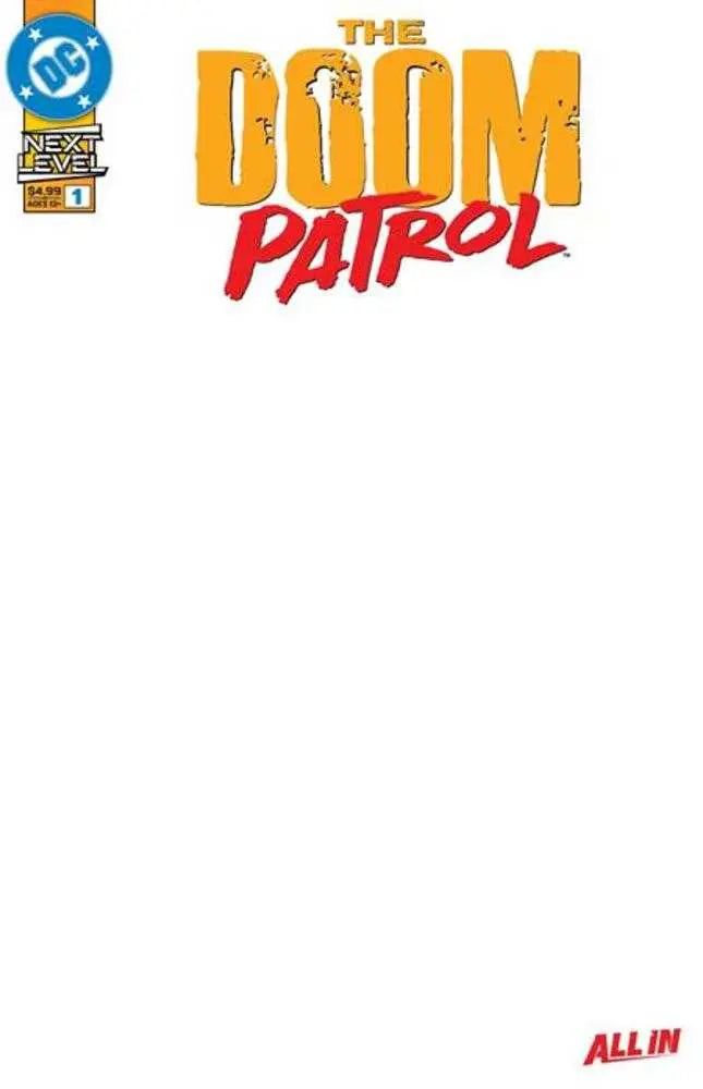 Doom Patrol #1 Cover E Blank Card Stock Variant DC Comics