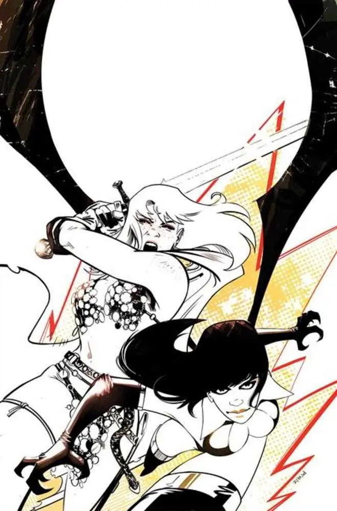 Vampirella vs Red Sonja Red City #1 Cover M 1 in 10 Sebastian Piriz Line Art Full Art Variant Dynamite Entertainment