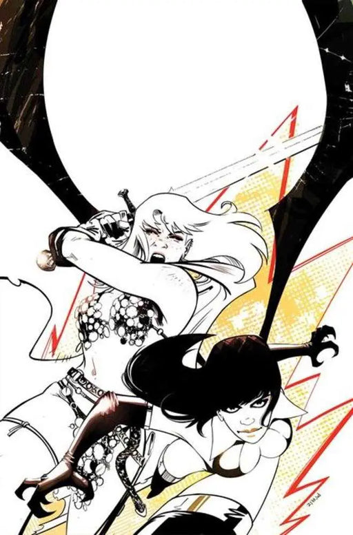 Vampirella vs Red Sonja Red City #1 Cover M 1 in 10 Sebastian Piriz Line Art Full Art Variant Dynamite Entertainment