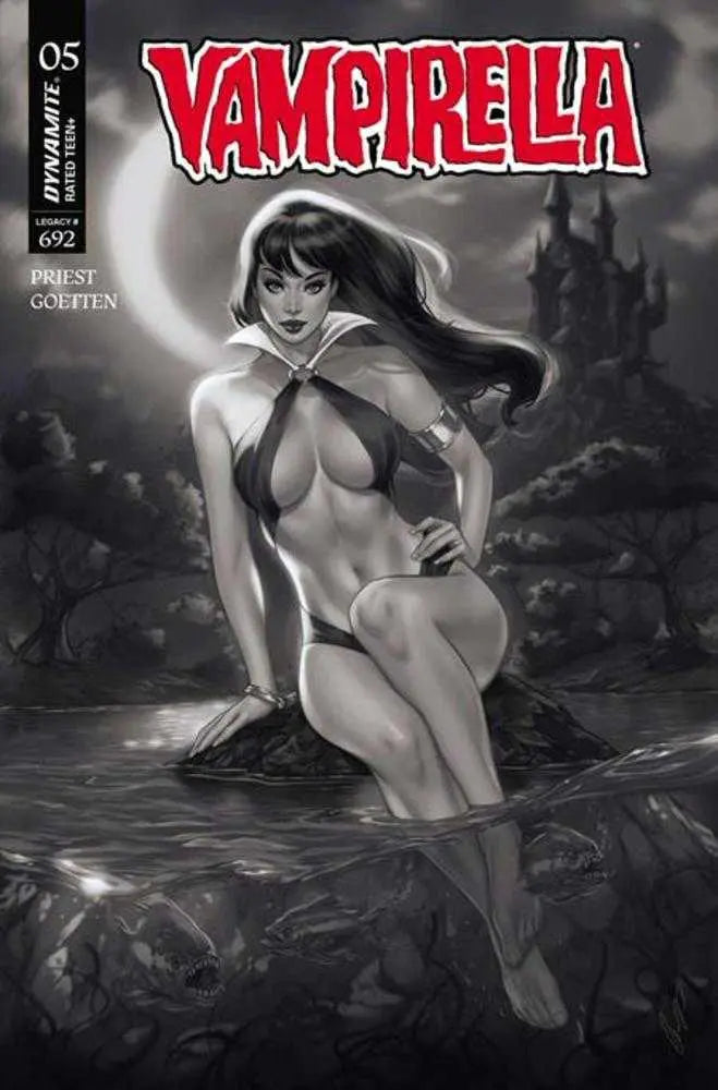 Vampirella (2026) #5 Cover N Inc 1:7 Elias Chatzoudis Black & White Variant Dynamite Entertainment
