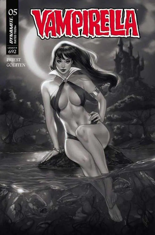 Vampirella (2026) #5 Cover N Inc 1:7 Elias Chatzoudis Black & White Variant Dynamite Entertainment