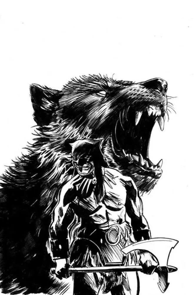 Fire And Ice Darkwolf #3 Cover M Inc 1:5 Fernando Proietti Line Art Full Art Variant Dynamite Entertainment