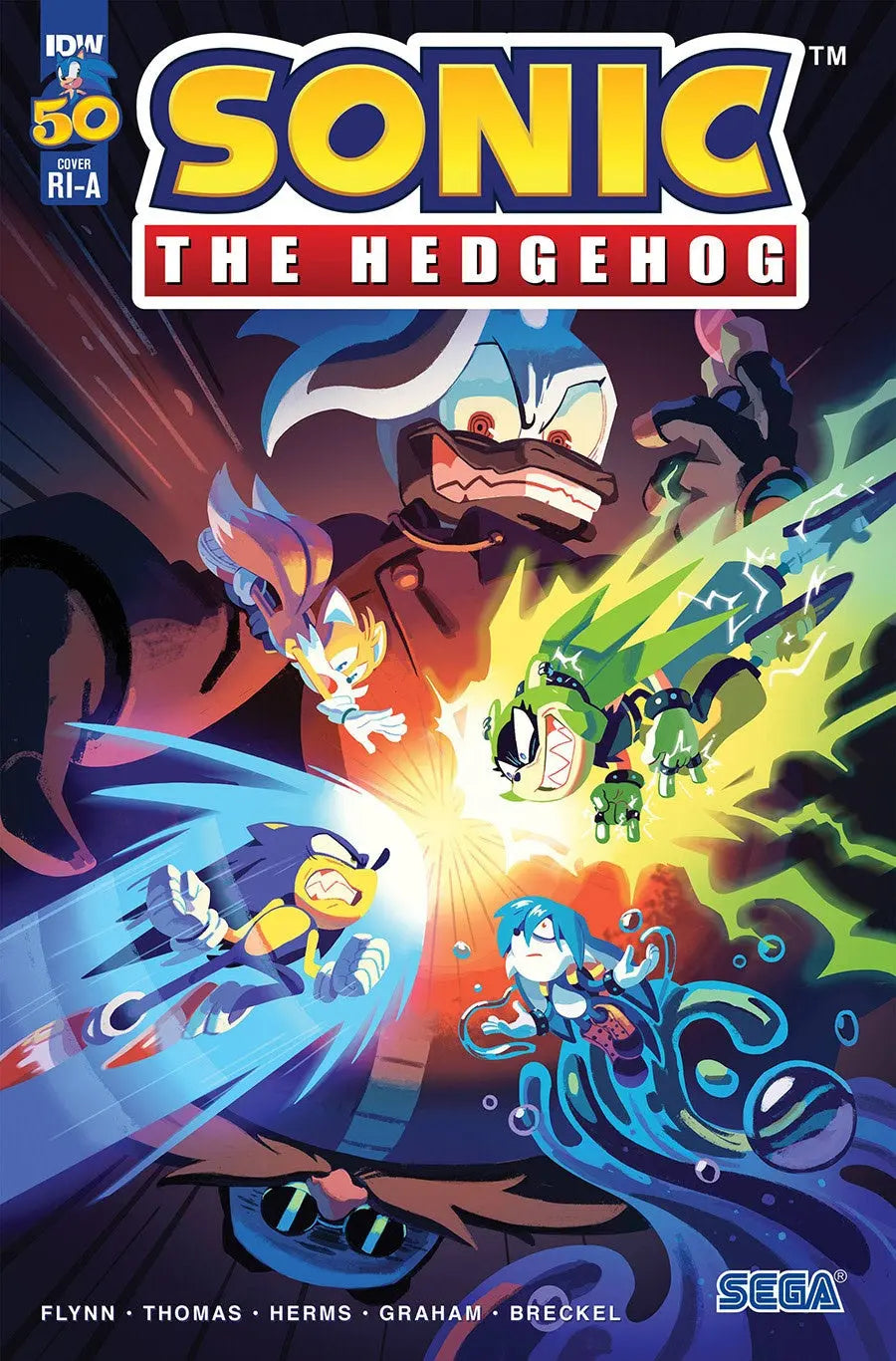Sonic the Hedgehog #50 cover RI 10 Copy Incentive | Revenge Of