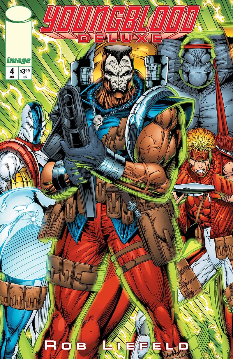 Youngblood Deluxe #4 Portada B Variante de lámina de Rob Liefeld