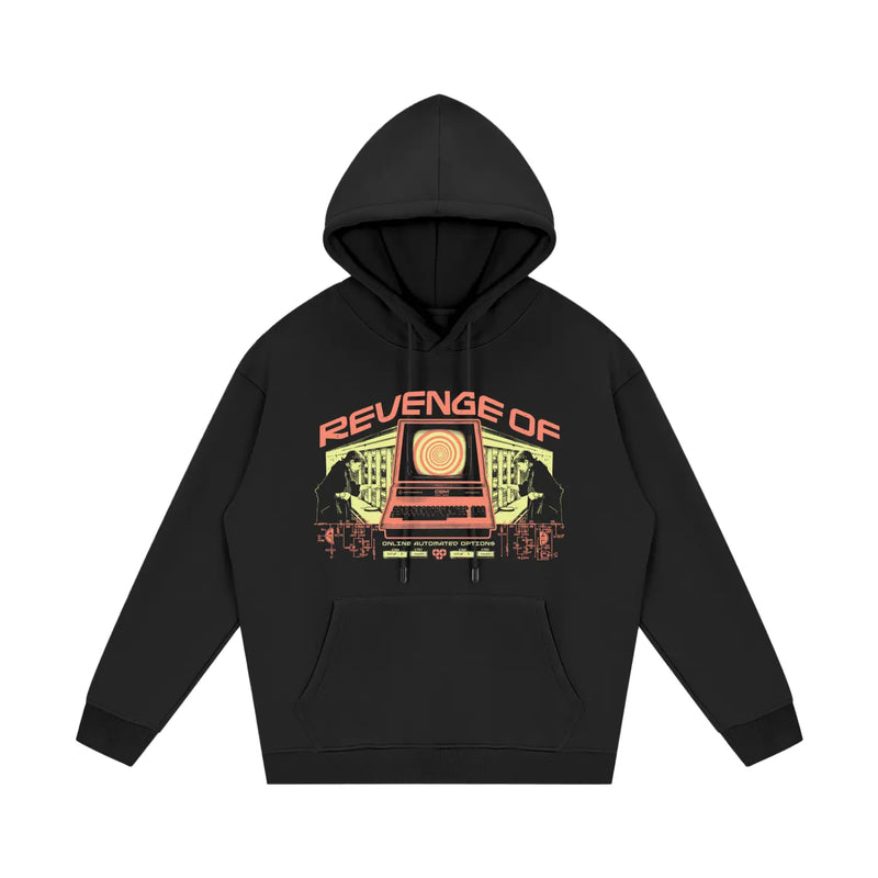 Automat Access [Black / Ash Purple] - Streetwear Unisex Fleece Hoodie Revenge Of