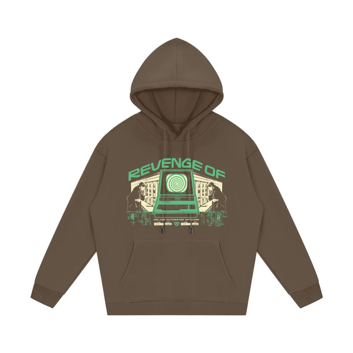 Automat Access [Dark Brown] - Streetwear Unisex Fleece Hoodie Revenge Of