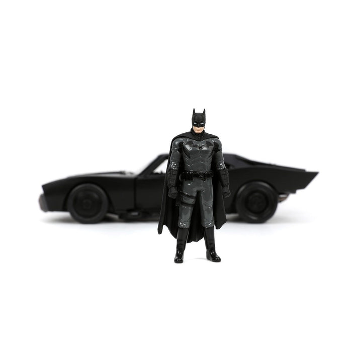 The Batman 2021 Batmobile 1:24 Scale Die-Cast Metal Vehicle with Figure