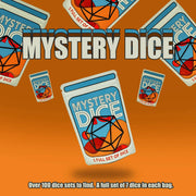 Mystery Dice - full set of 7 Polyhedral Dice 1985 Games