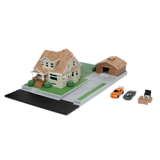 Fast & Furious Toretto House w/ 2 Nano Die-Cast Vehicles