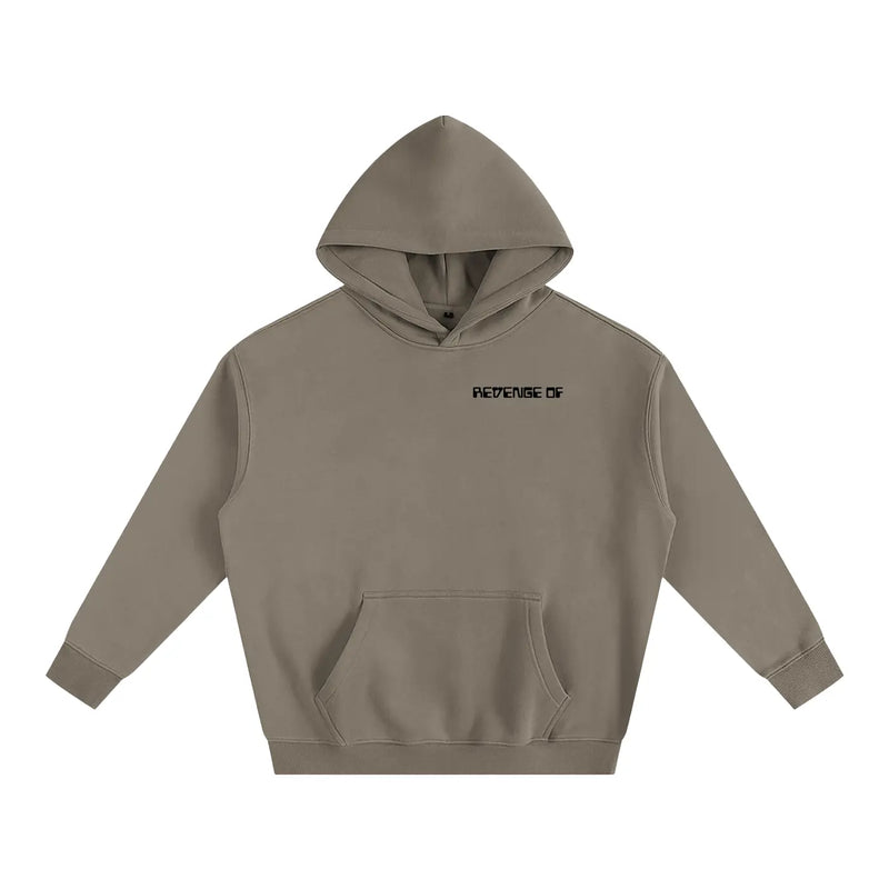 Computer Swamp [Gray Coffee] - Oversize Fleeced Hoodie Revenge Of
