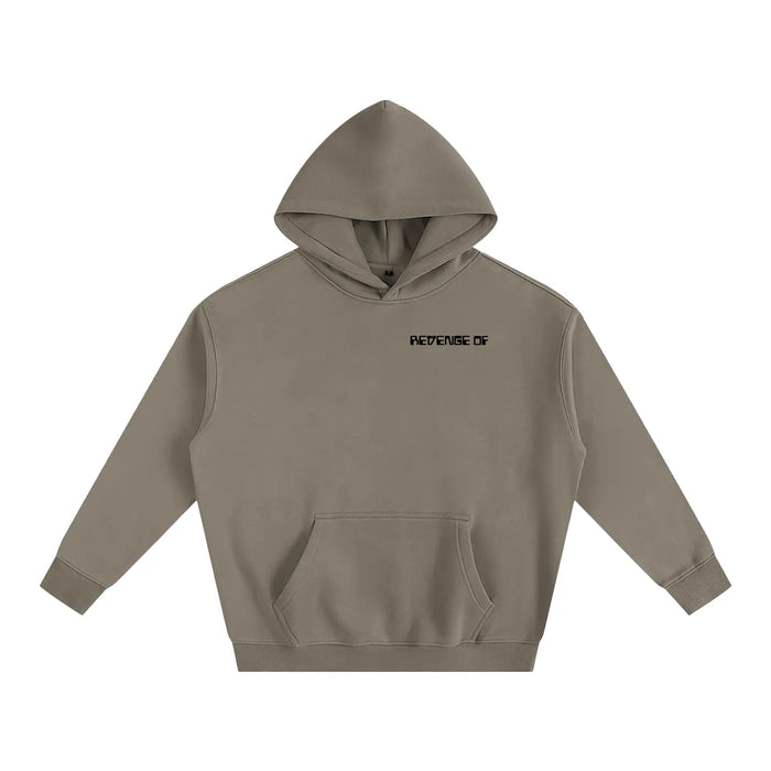 Computer Swamp [Gray Coffee] - Oversize Fleeced Hoodie Revenge Of