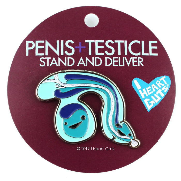 Penis Sparkly Enamel Lapel Pin - Stand and Deliver Revenge Of