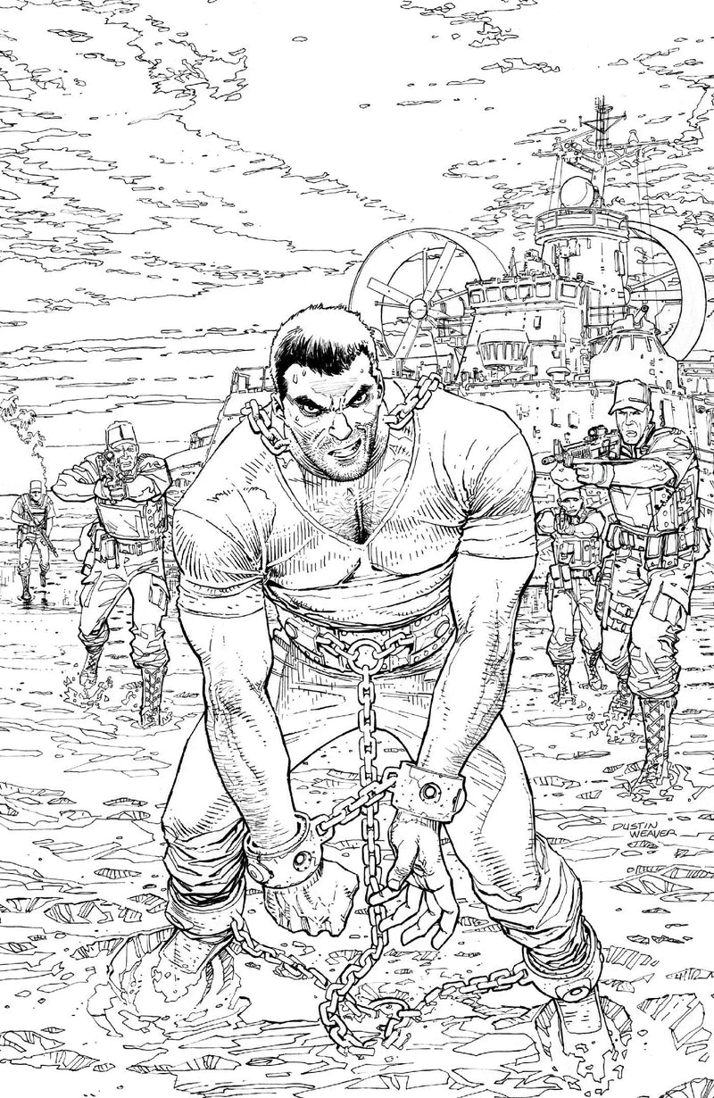 Fort Psycho #1 Cover H Inc 1:20 Dustin Weaver Black & White Variant Oni Press