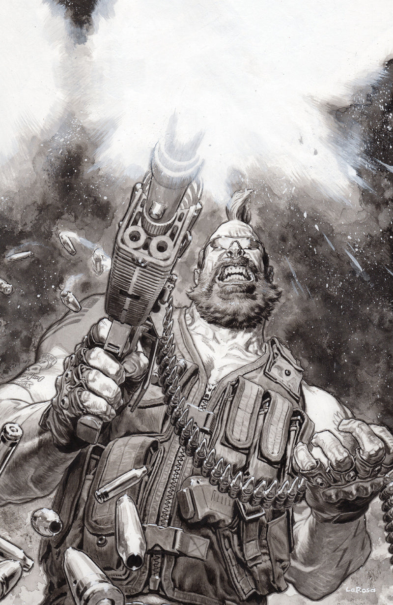 Fort Psycho #2 Cover E Inc 1:20 Lewis Larosa Black & White Variant