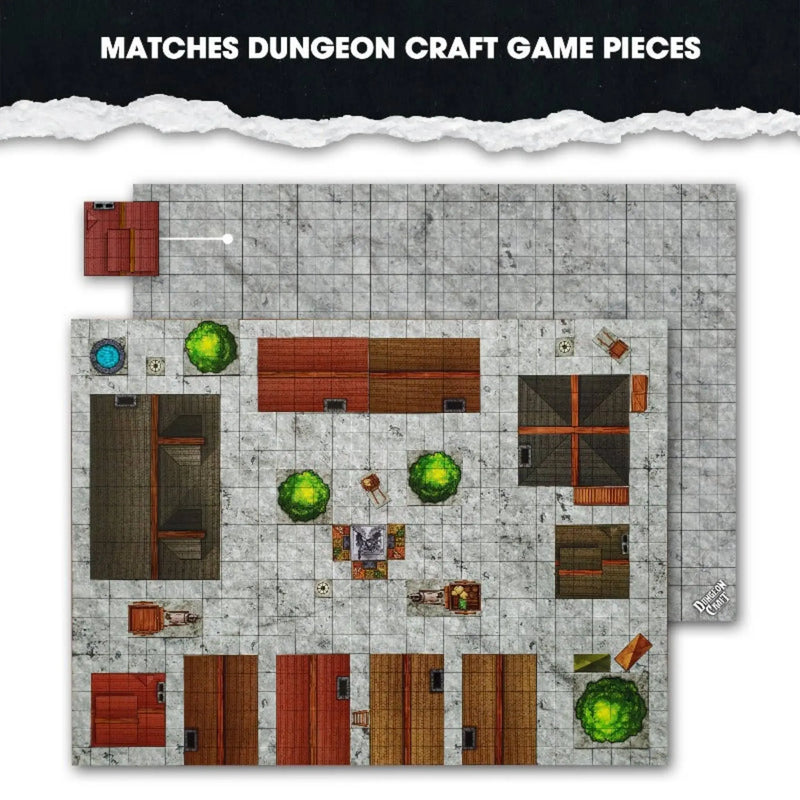 BattleMap: City battle map - TTRPG Terrain 1985 Games