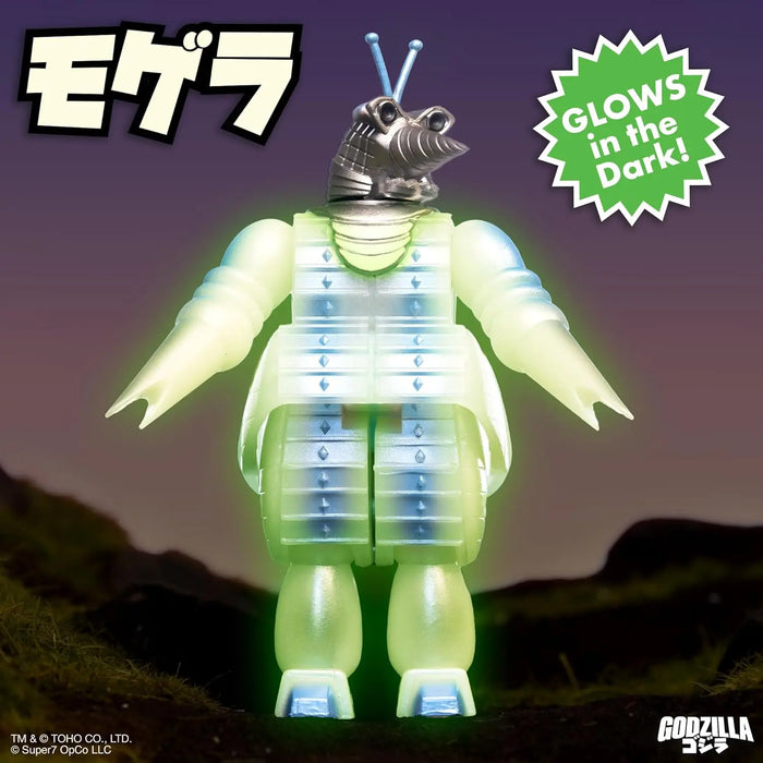 Super7 Toho Moguera '57 (Glow in The Dark) Reaction Figure - 3.75" Toho Godzilla Action Figure Classic Monster Movie Collectibles and Retro Toys
