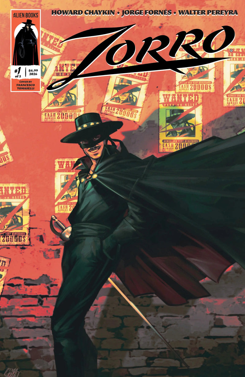 Zorro #1 Variant B (Tomaselli) IDW Publishing