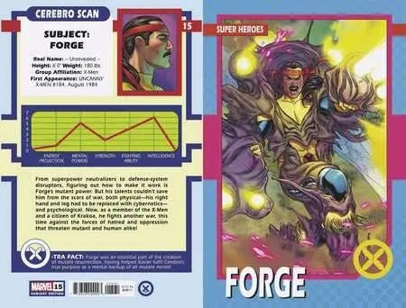 X-Men 15 Dauterman Trading Card Variant
