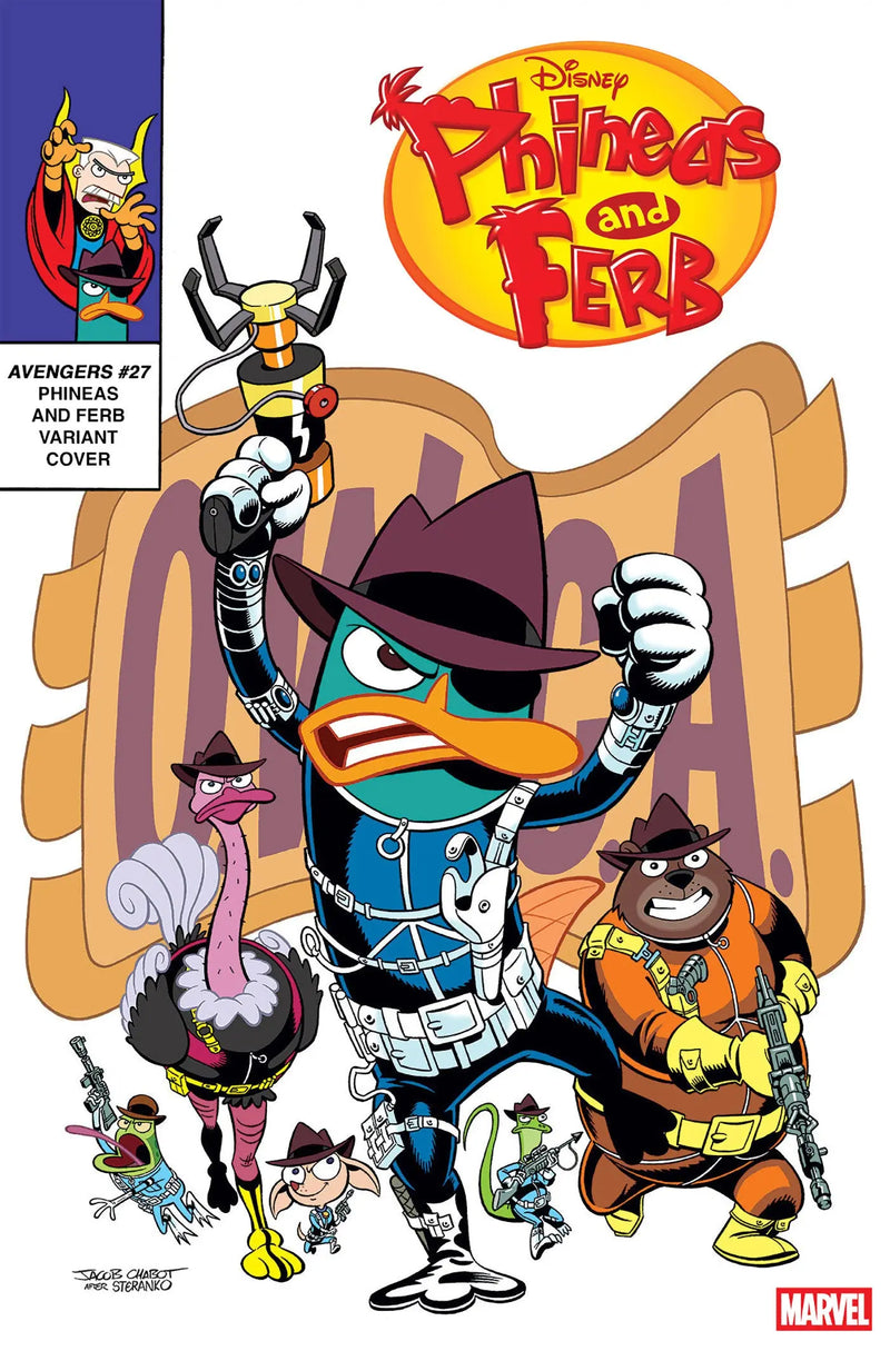 Avengers #27 Jacob Chabot Phineas And Ferb Variant [Doom] Marvel Comics