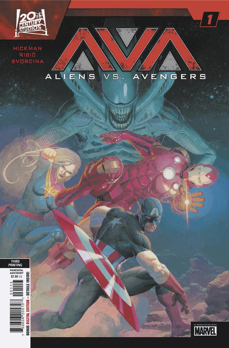Aliens vs. Avengers #1 Esad Ribic 3RD Printing Variant Marvel Comics