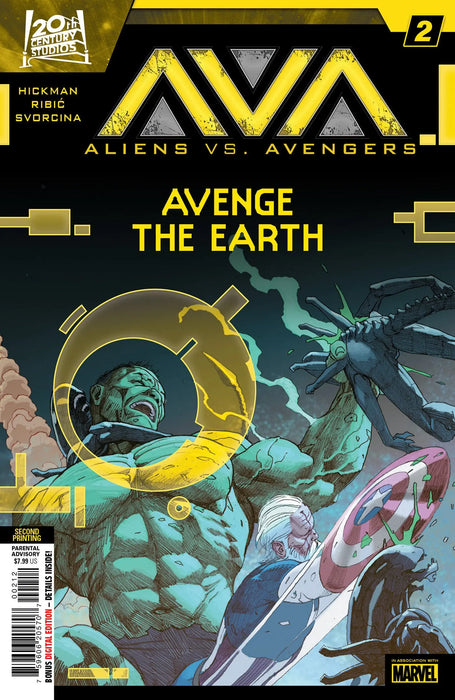 Aliens vs Avengers #2 (Of 4) 2nd Print Esad Ribic Variant Marvel Comics