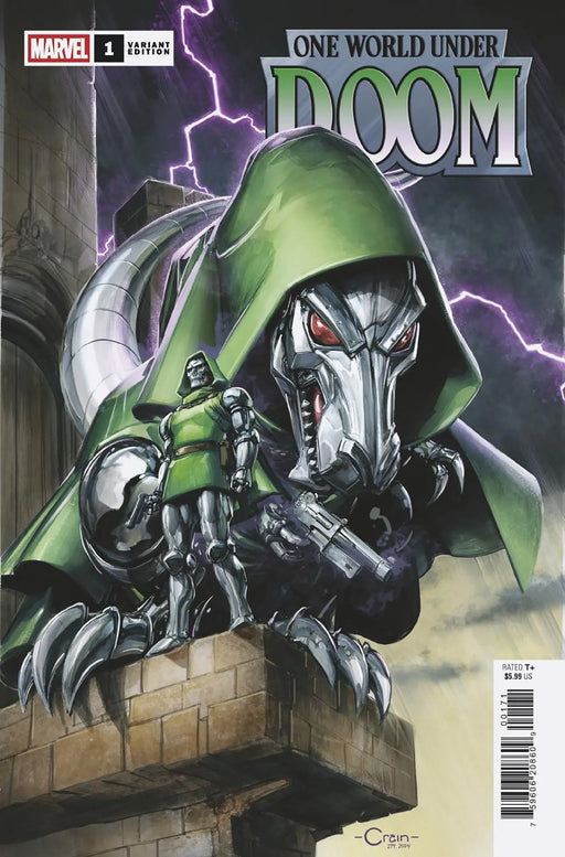 One World Under Doom #1 Clayton Crain Doomasaur Variant Marvel Comics