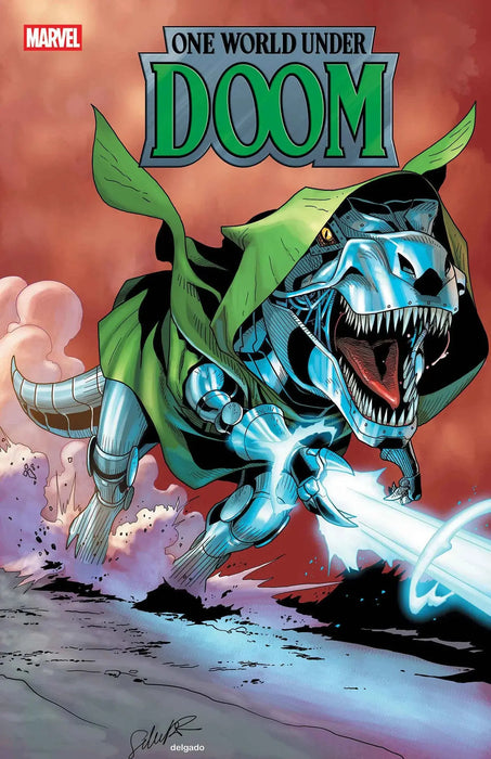 One World Under Doom #8 Salvador Larroca Doomasaur Variant Marvel Comics
