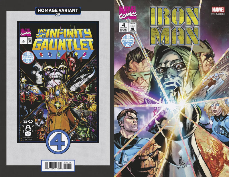 Iron Man #4 Stefano Caselli Fantastic Four Homage Variant Marvel Comics