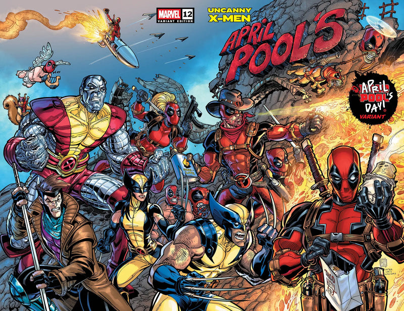 Uncanny X-Men #12 Chad Hardin April Pool'S Day Wraparound Variant Marvel Comics