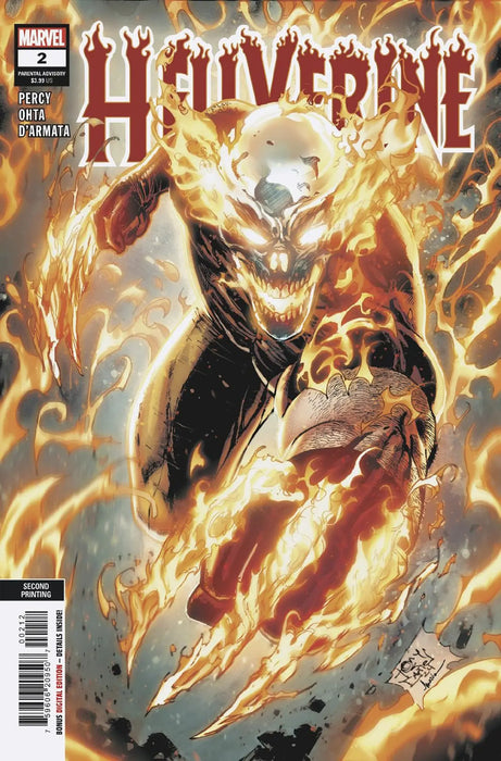 Hellverine #2 Tony Daniel 2nd Print Variant Marvel Comics