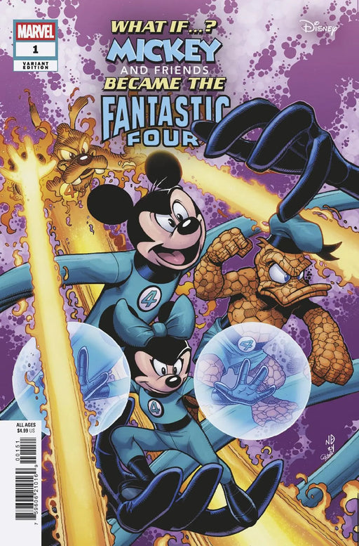 Marvel & Disney: What If...? Mickey & Friends Became The Fantastic Four #1 Nick Bradshaw Variant Marvel Comics