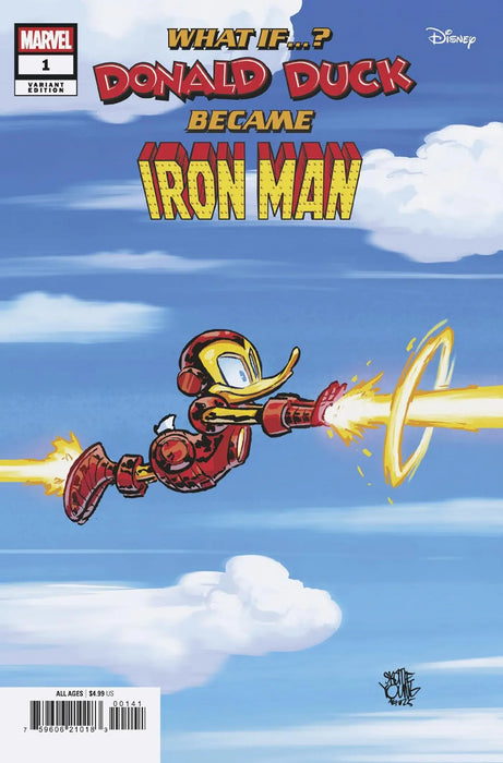 Marvel & Disney: What If...? Donald Duck Became Iron Man #1 Skottie Young Variant Marvel Comics