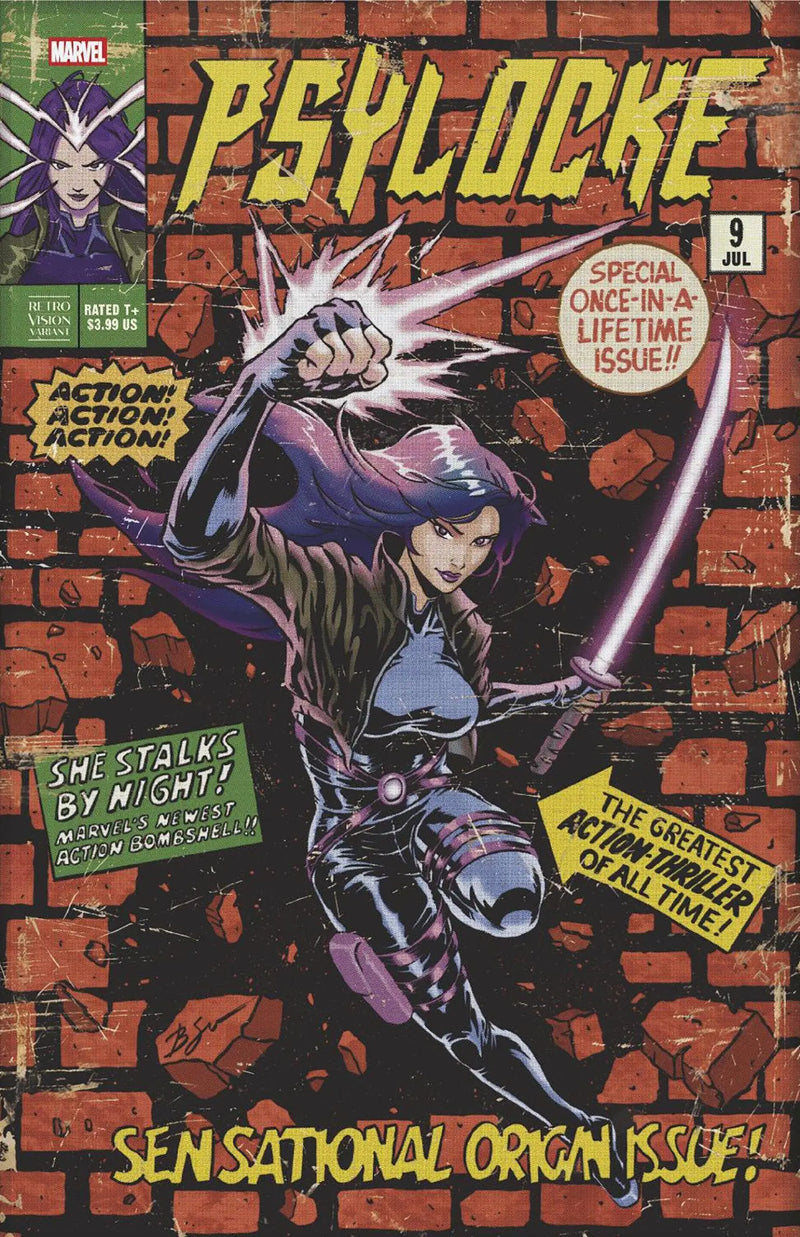 Psylocke #9 Benjamin Su Retrovision Variant Marvel Comics