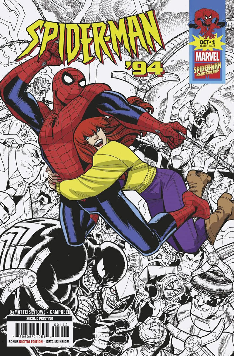 Spider Man '94 #1 Nick Bradshaw 2 Nd Printing Variant Marvel Comics