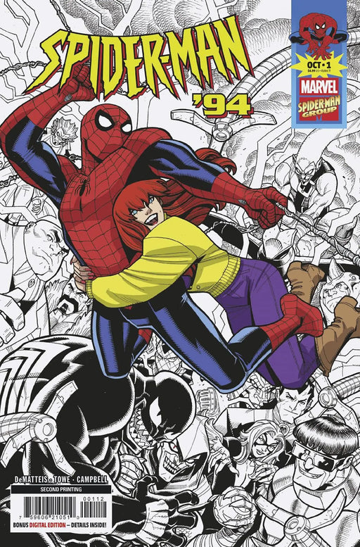 Spider Man '94 #1 Nick Bradshaw 2 Nd Printing Variant Marvel Comics