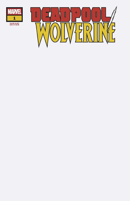 Deadpool Wolverine #1 Blank Cover Variant Marvel Comics