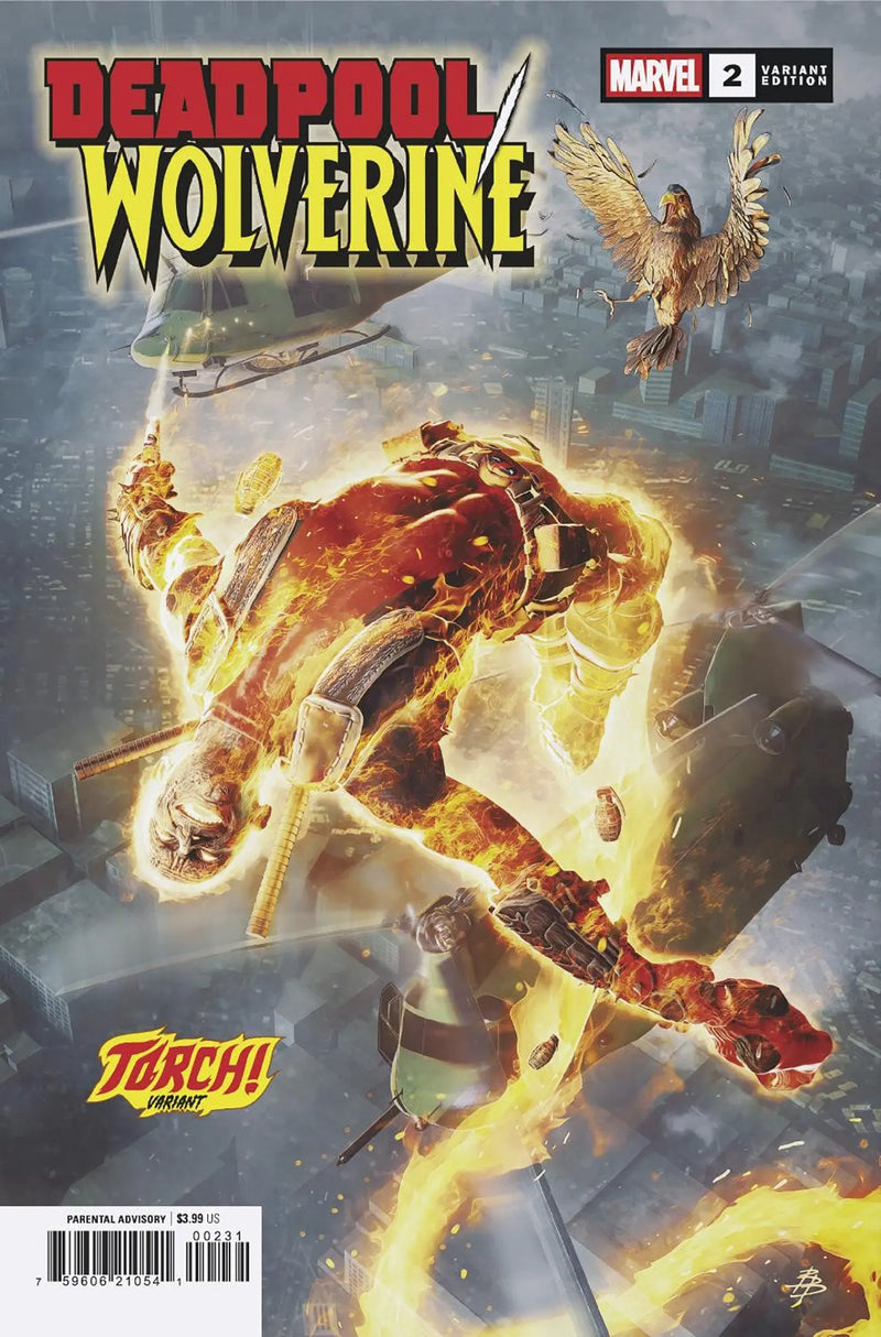 Deadpool/Wolverine #2 Bjorn Barends Torch! Variant Marvel Comics