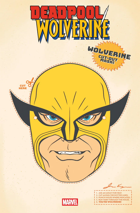 Deadpool/Wolverine #9 Retro Halloween Mask Variant Marvel Comics