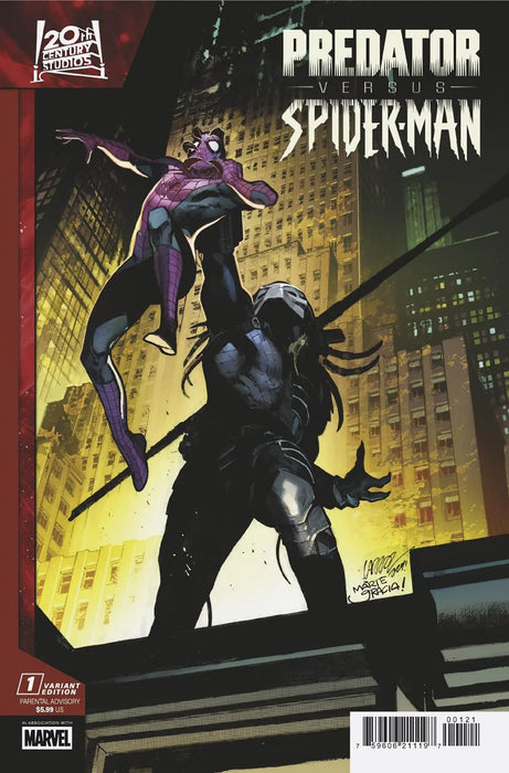 Predator vs. Spider-Man #1 Pepe Larraz Promo Art Variant Marvel Comics