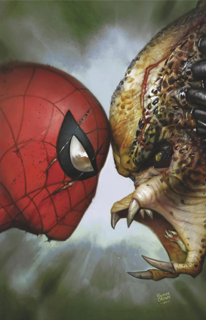 Predator vs. Spider-Man #1 Ryan Brown Ratio Virgin 2nd Print Variant Marvel Comics