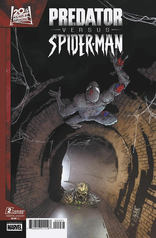 Predator vs. Spider-Man #2 Giuseppe Camuncoli Variant Marvel Comics