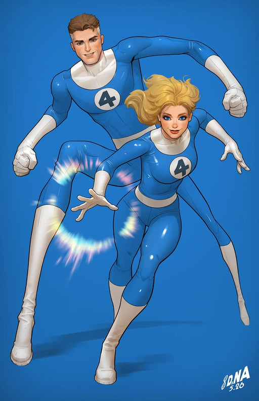 Fantastic Four #14 David Nakayama Color Block Blue Full Art Variant Marvel Comics