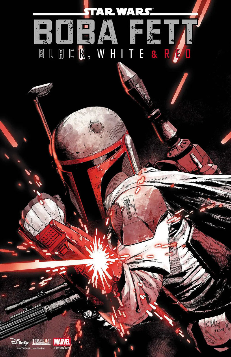 Star Wars: Boba Fett   Black, White & Red #1 Leinil Yu Variant Marvel Comics