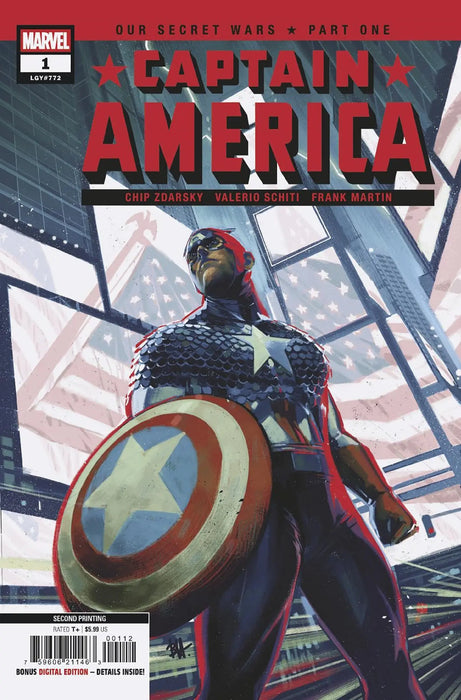Captain America #1 Ben Harvey 2nd Print Variant Marvel Comics