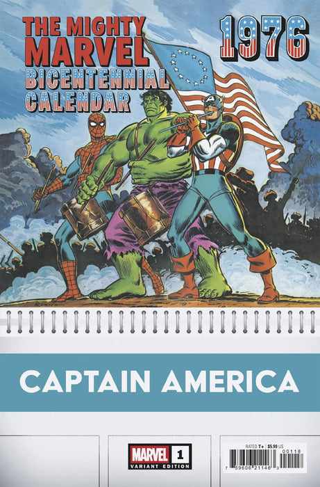 Captain America #1 John Romita Sr. Bicentennial Calendar Hidden Gem Variant Marvel Comics