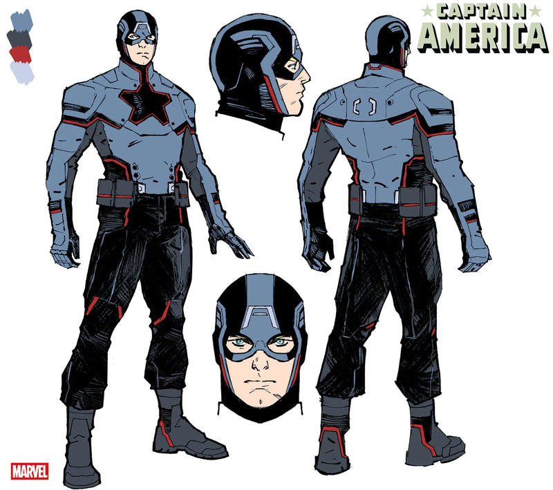Captain America #2 Valerio Schiti Design Variant Marvel Comics